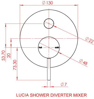 Gareth Ashton Lucia Bath / Shower Mixer Divertor specifications
