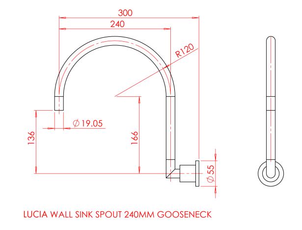 Gareth Ashton Lucia Gooseneck Wall Sink Set specifications