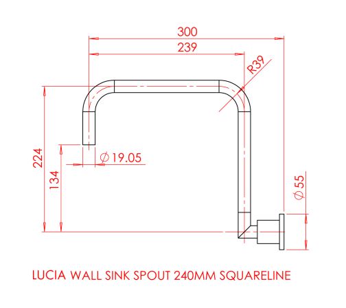 Gareth Ashton Lucia Square Wall Sink Set specifications