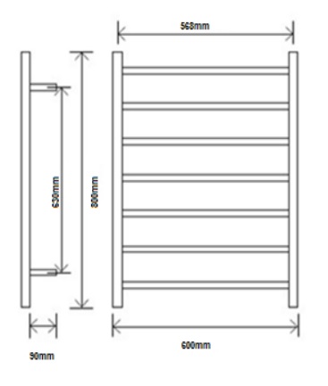 Alexander Elan Round Towel Ladder specifications