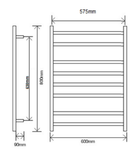 Alexander Elan Square Towel Ladder specifications