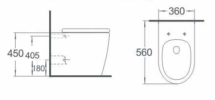 Argent Grace Wall Face Pan and Seat specifications