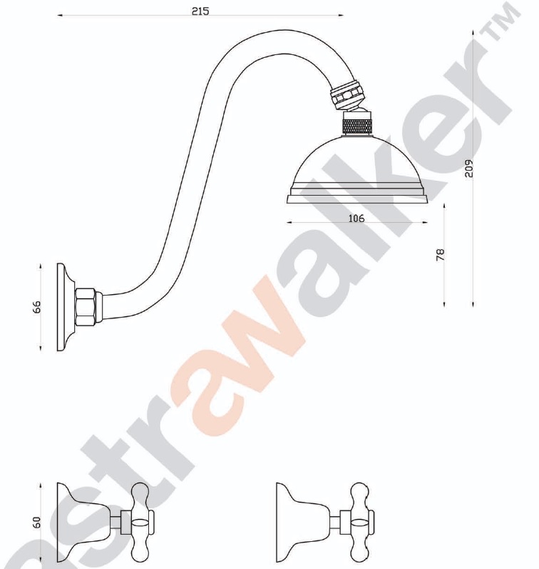 Astra Walker Olde English Shower Set specifications