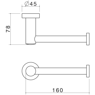 Caroma Cosmo Toilet Roll Holder specifications