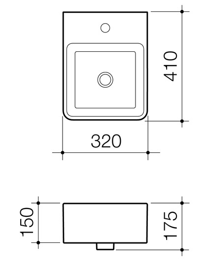 Caroma Cube Wall Basin specifications