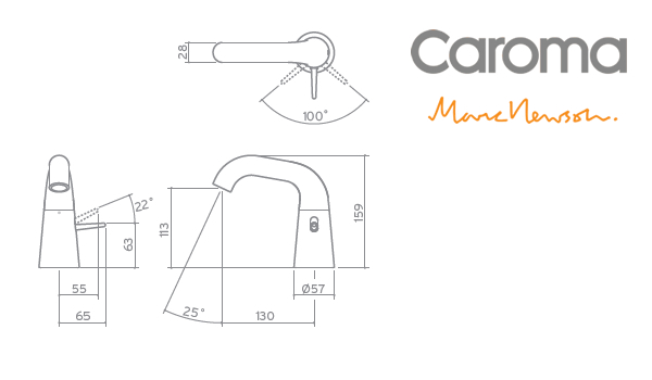 Caroma Marc Newson Basin Mixer specifications