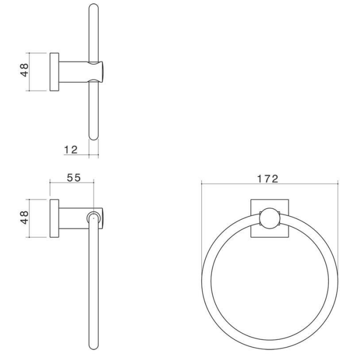 Dorf Enix Towel Ring specifications