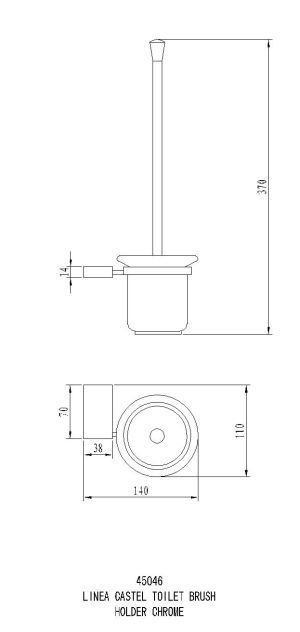 Linea Castel Toilet Brush Holder specifications