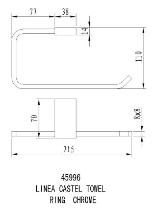 Linea Castel Towel Ring specifications