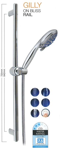 Gracott Gilly Handshower On-Rail specifications