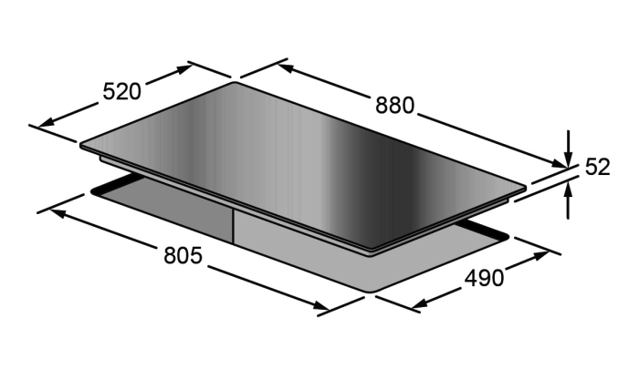 Kleenmaid 90cm Induction Cooktop specifications