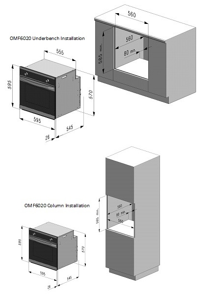 Kleenmaid 60cm Black Krystal Oven specifications