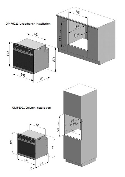 Kleenmaid 60cm Black Krystal Multifunction Oven specifications