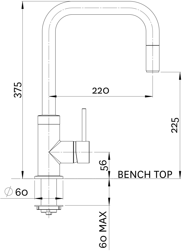 Methven Urban Pull Out Sink Mixer specifications