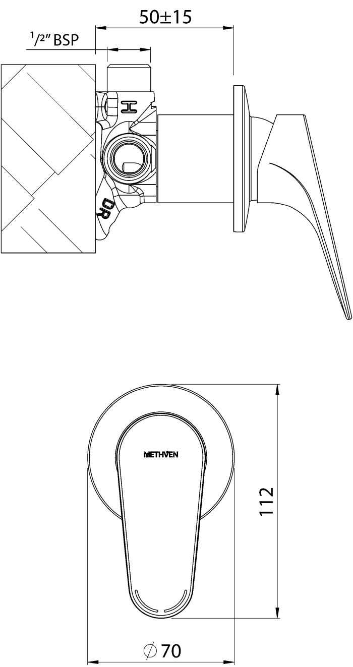Methven Maku Bath / Shower Mixer specifications