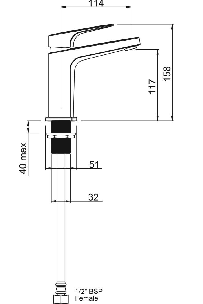 Methven Waipori Basin Mixer specifications