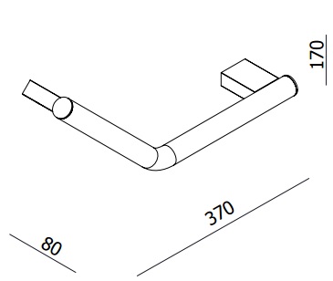 Parisi L'Hotel Angled Grab Rail specifications