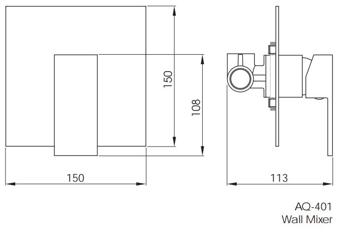 Tilo Quattro Bath / Shower Mixer specifications