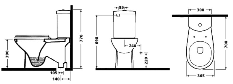 Linea Alto Toilet Suite Close Coupled specifications