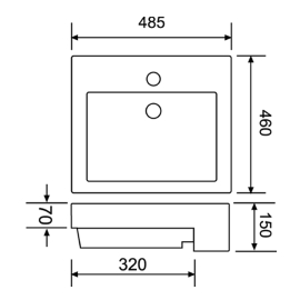 Astivita Jodeen Square Semi Recessed Basin specifications