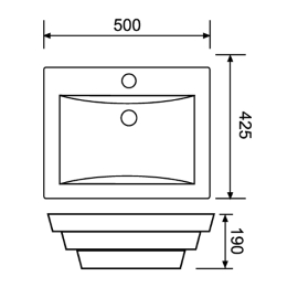 Astivita Lisa Stepped Vessel Basin specifications