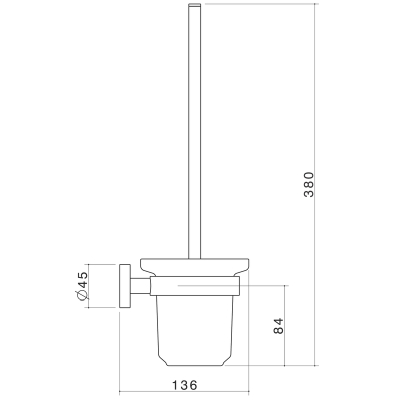 Caroma Cosmo Toilet Brush Holder specifications