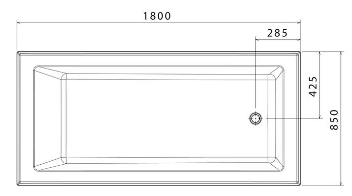 Caroma Newbury 1800mm Bath specifications