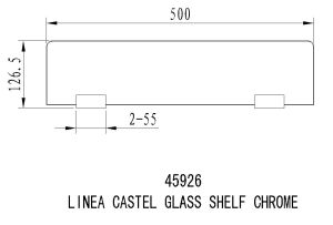 Linea Castel Glass Shelf specifications