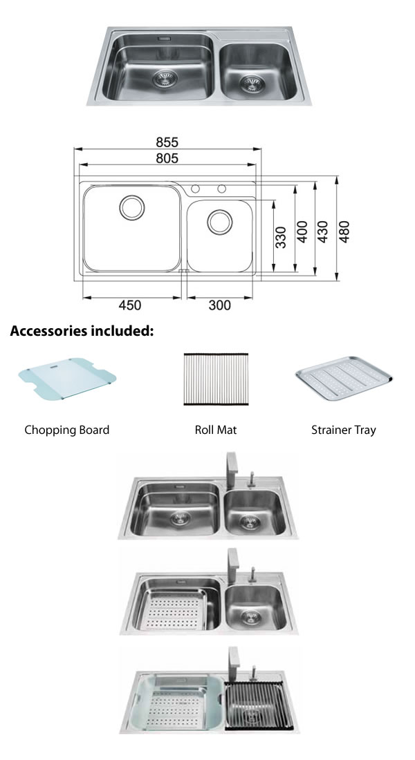 Franke Karst 1.75 Bowl Sink specifications