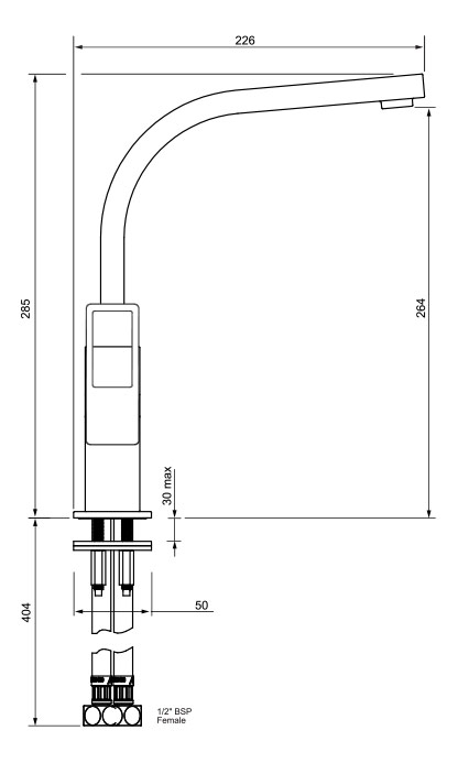 Methven Neon Sink Mixer specifications