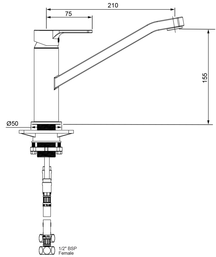 Methven Spirit Sink Mixer specifications