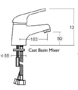 Linea Europa Basin Mixer specifications
