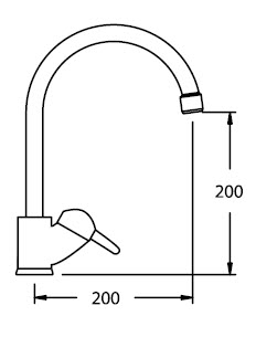 Linea Turin Gooseneck Sink Mixer specifications