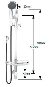 Linea Turin Sunshine Handshower On-Rail Massage specifications