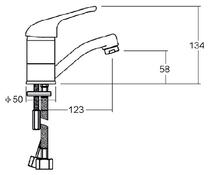 Linea Turin Swivel Basin Mixer specifications