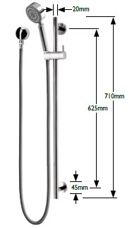 Linea Varese Hand Shower On-Rail specifications