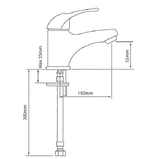 Linea Ilda Basin Mixer specifications