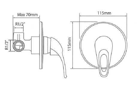Linea Ilda Bath / Shower Mixer specifications