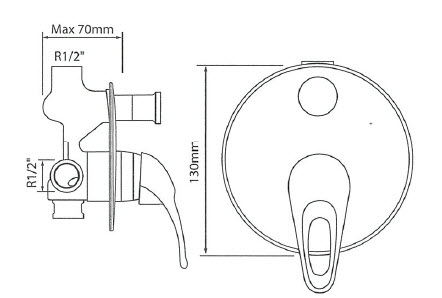 Linea Ilda Bath / Shower Divertor specifications