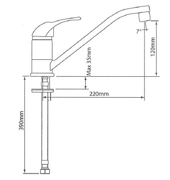 Linea Ilda Sink Mixer specifications