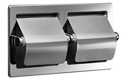 Parisi L'Hotel Horizontal Double Toilet Roll Holder with Covers