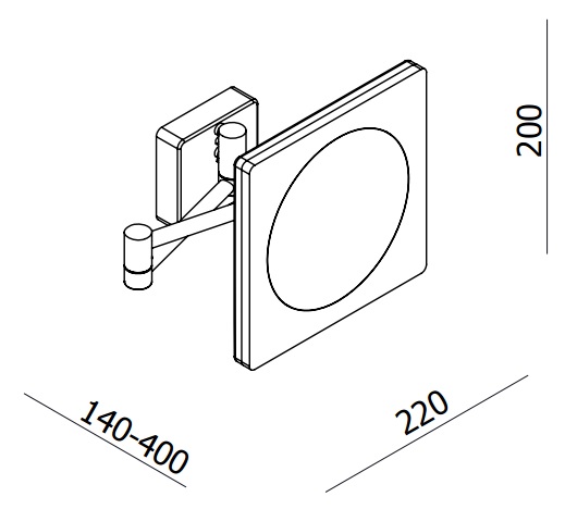 Parisi L'Hotel Square Magnifying Mirror with Light specifications