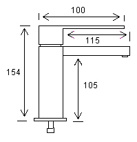 Linea Teramo Basin Mixer specifications
