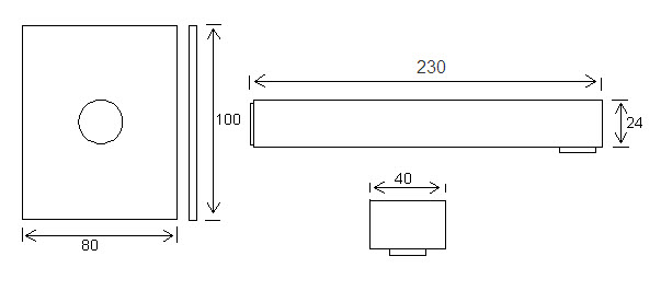 Linea Teramo Bath Spout 230mm specifications