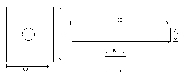 Linea Teramo Bath Spout 180mm specifications