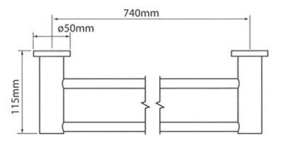 Linea Lipari Double Towel Rail specifications