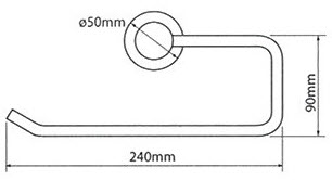 Linea Lipari Guest Towel Holder Chrome specifications