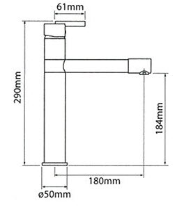 Linea Lipari Sink Mixer Side Swivel specifications