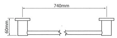 Linea Lipari Single Towel Rail specifications