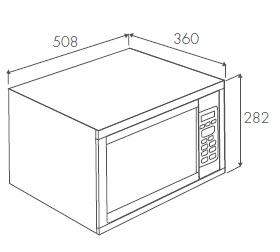 Linea Microwave Oven 23L Freestanding specifications